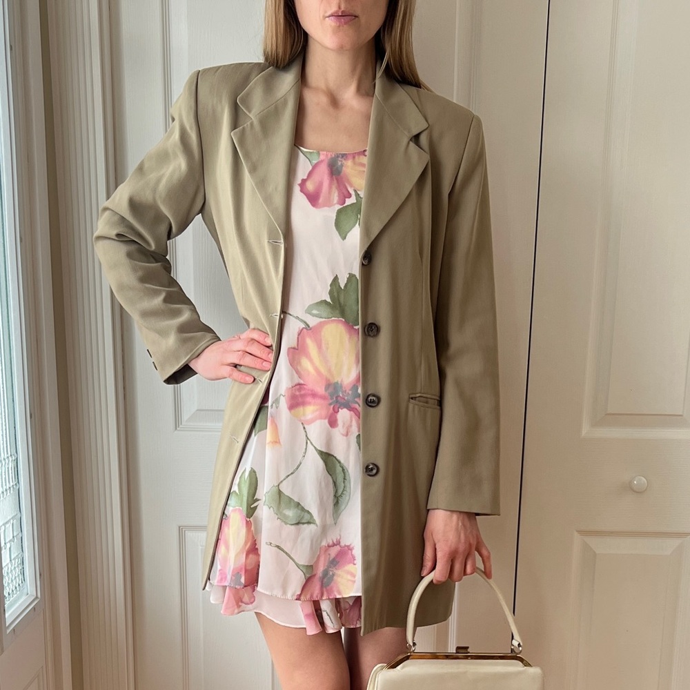 Tristan & Iseut long Khaki Blazer